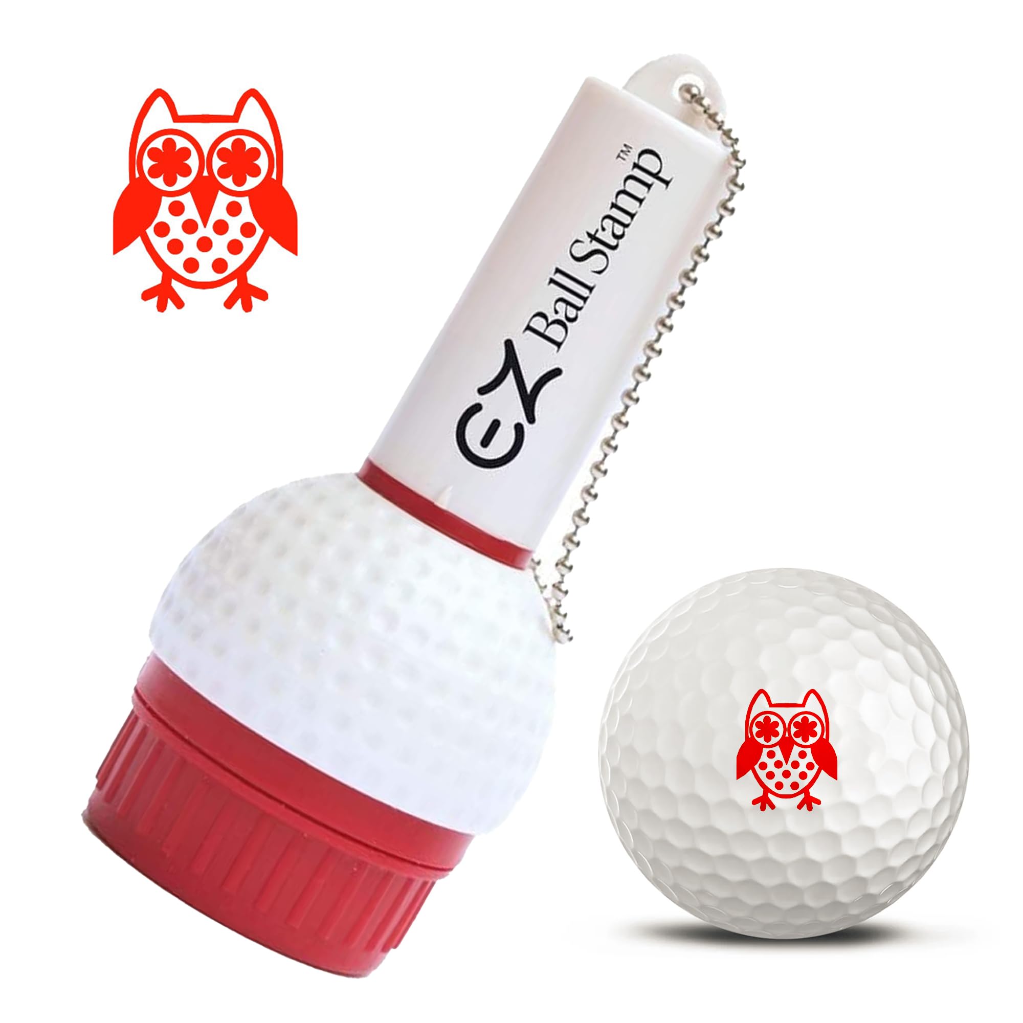 Promarking Ezballstamp Golf Ball Stamp - Red Owl