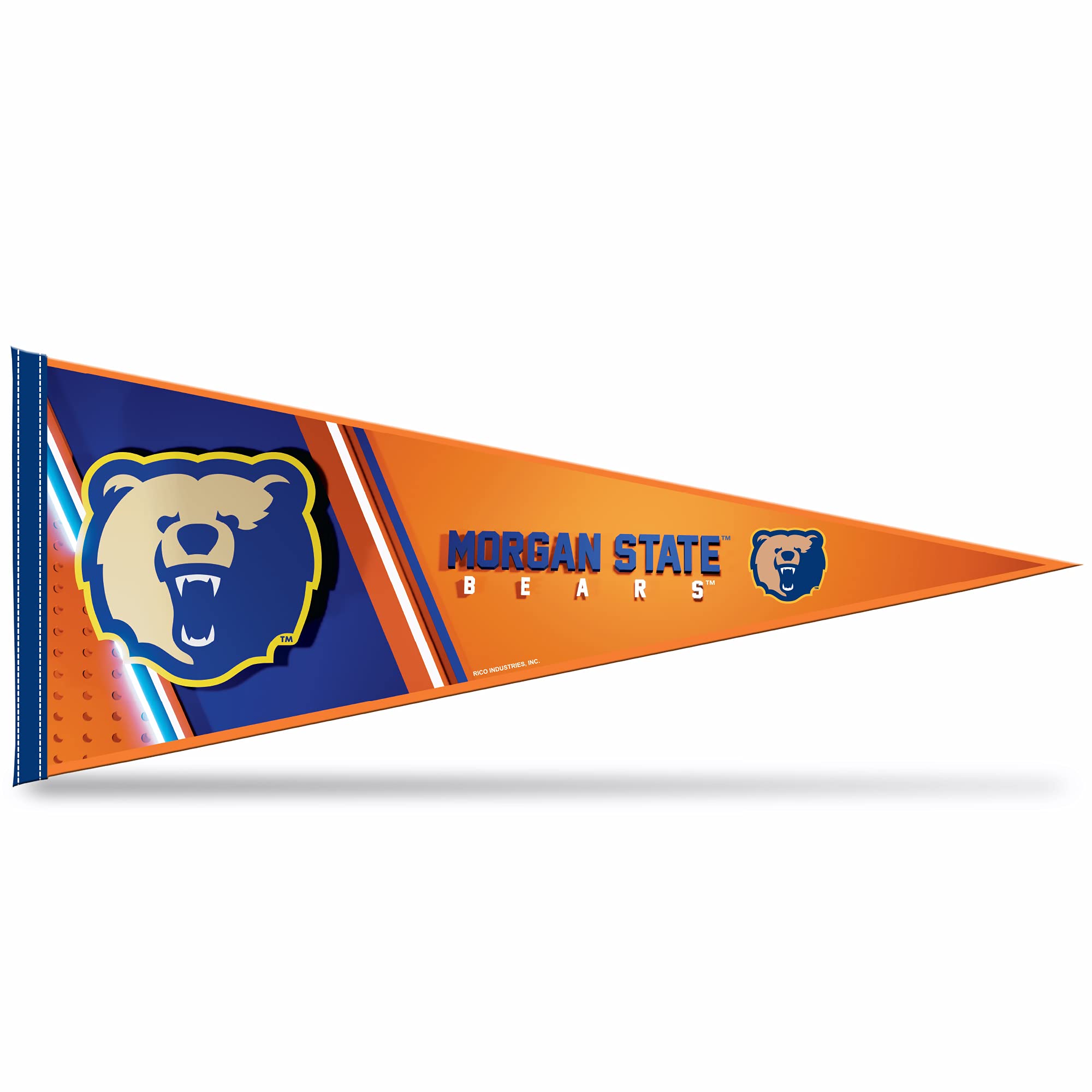 Rico Industries Ncaa Morgan State Bears Primary 12'' X 30'' Felt Wall D  Cor Pennant - Great For Home/Bed Room/Man Cave D  Cor