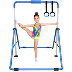 Tepemccu Expandable Gymnastics Bars,Adjustable Height Gymnastic Horizontal Bars,Junior Training Bar Children Folding Training Mo