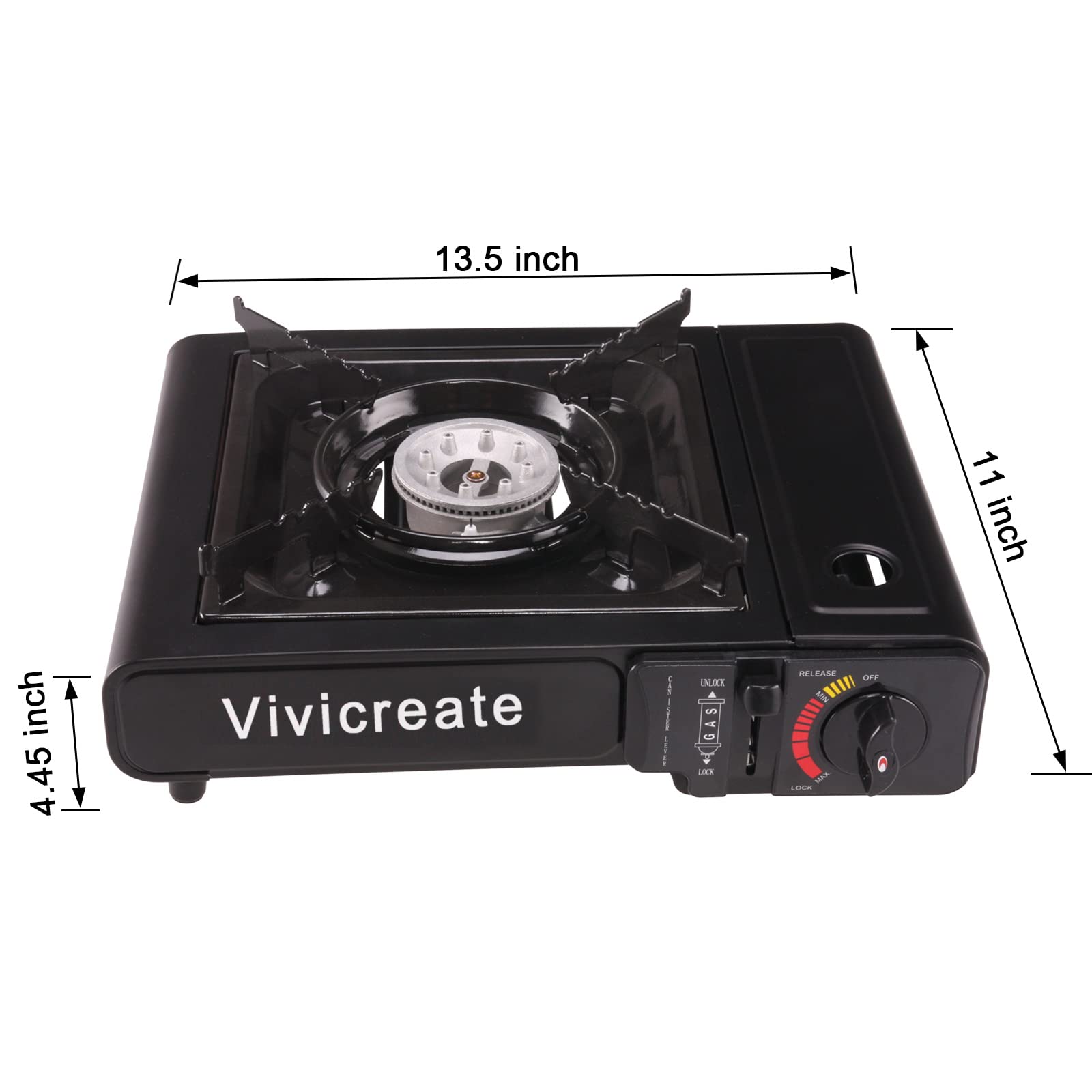 Vivicreate 8500 Btu Portable Butane Gas Stove For Camping Cooking Outdoor, Lightweight Portable Stove Burner With Auto Ignition,