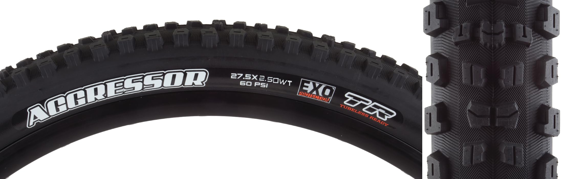 Maxxis Aggressor Exo/Tr Tire (Black, 27.5''X2.50 (2 Pack))
