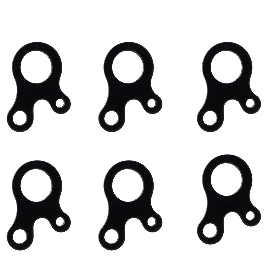 Heyous 6Pcs Stainless Steel 3 Hole Survival Buckle Rope Tensioner Windproof Rope Buckle For Tent Camping Hiking Backpacking Outd
