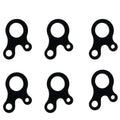 Heyous 6Pcs Stainless Steel 3 Hole Survival Buckle Rope Tensioner Windproof Rope Buckle For Tent Camping Hiking Backpacking Outd