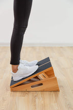 Strongtek Professional Wooden Slant Board, Adjustable Incline Board, And Calf Stretcher, Stretch Board - Extra Side-Handle Desig
