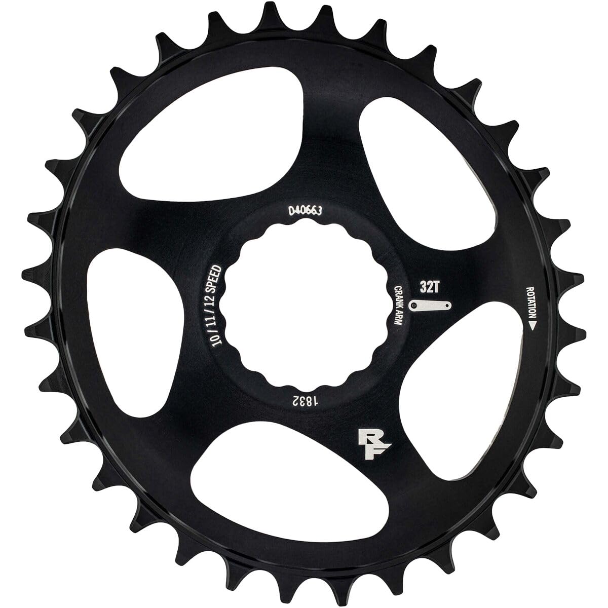 Race Face 91-5605 34 Direct Mount Oval 34T Black 10/11/12S