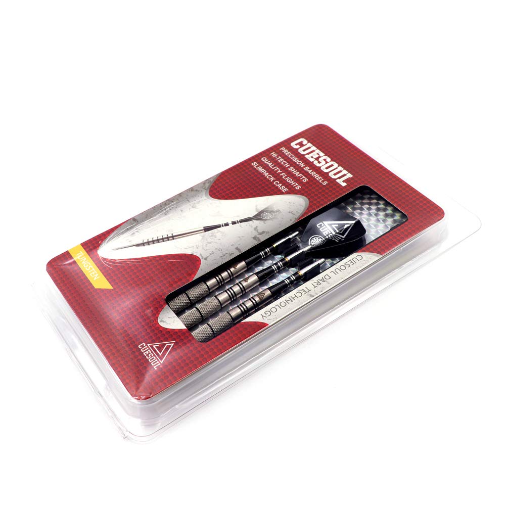 Cuesoul 24 Grams Tungsten Steel Tip Darts- Precise Barrels 90% Tungsten