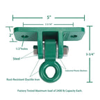 Betooll Heavy Duty Swing Hanger Set 10000 Lb Capacity For Indoor Outdoor Playground Swing Sets Pack Of 4 Green