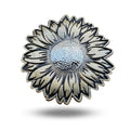 Full Metal Markers Sunflower Unique Magnetic Metal Golf Ball Marker Accessory With Hat Clip For Men And Women (1 Ball Marker + 1
