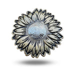 Full Metal Markers Sunflower Unique Magnetic Metal Golf Ball Marker Accessory With Hat Clip For Men And Women (1 Ball Marker + 1
