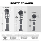 Scott Edward Golf Club Head Covers For Woods And Driver Set Of 3 Cutest Pom Pom Fit Over Well Driver Wood(460Cc) Fairway Wood An