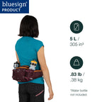 Osprey Savu 5L Biking Waist Pack for Men and Women, Postal Blue