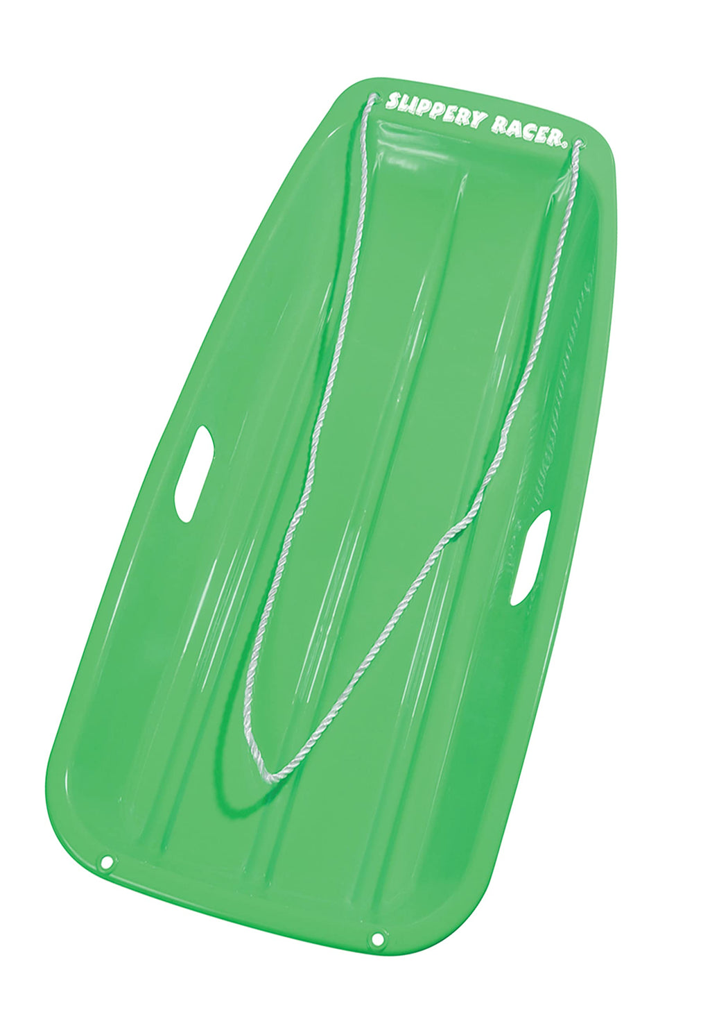 Slippery Racer Downhill Sprinter Flexible Kids Toddler Plastic Cold-Resistant Toboggan Snow Sled With Pull Rope And Handles, Gre
