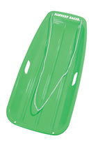 Slippery Racer Downhill Sprinter Flexible Kids Toddler Plastic Cold-Resistant Toboggan Snow Sled With Pull Rope And Handles, Gre