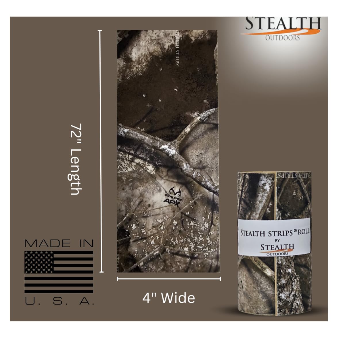 Stealth Strips Realtree Apx Camo Silencing Tape| Self Adhesive Silencing Fabric | Great For Quieting All Of Your Metal Hunting G