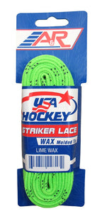 A&R Sports Usa Waxed Hockey Laces, 108-Inch, Lime