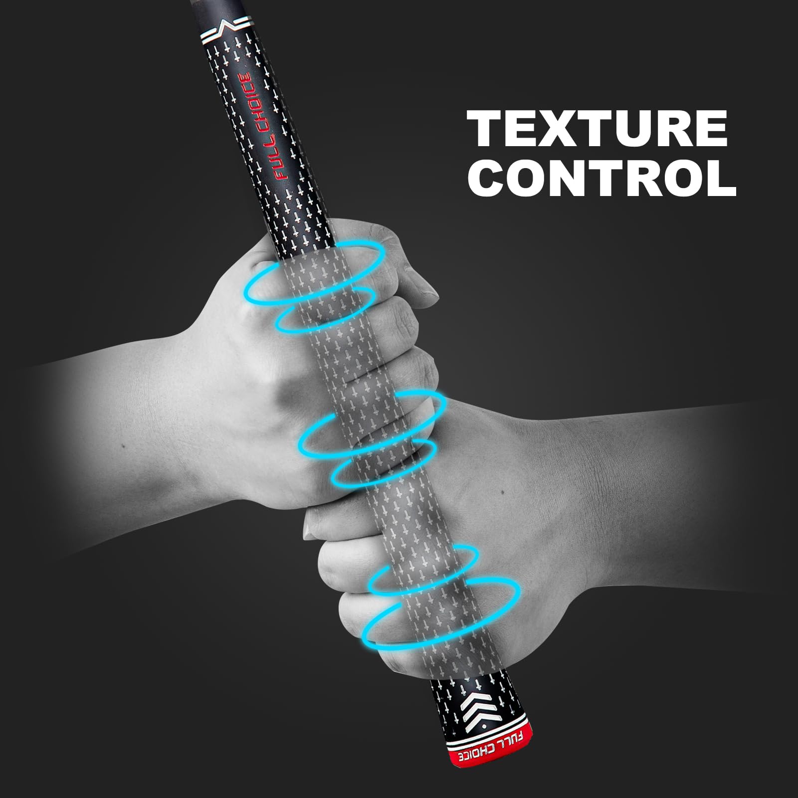 Full Choice Rubber Golf Club Grips, Advanced Texture Control And High Feedback Golf Putter Grips