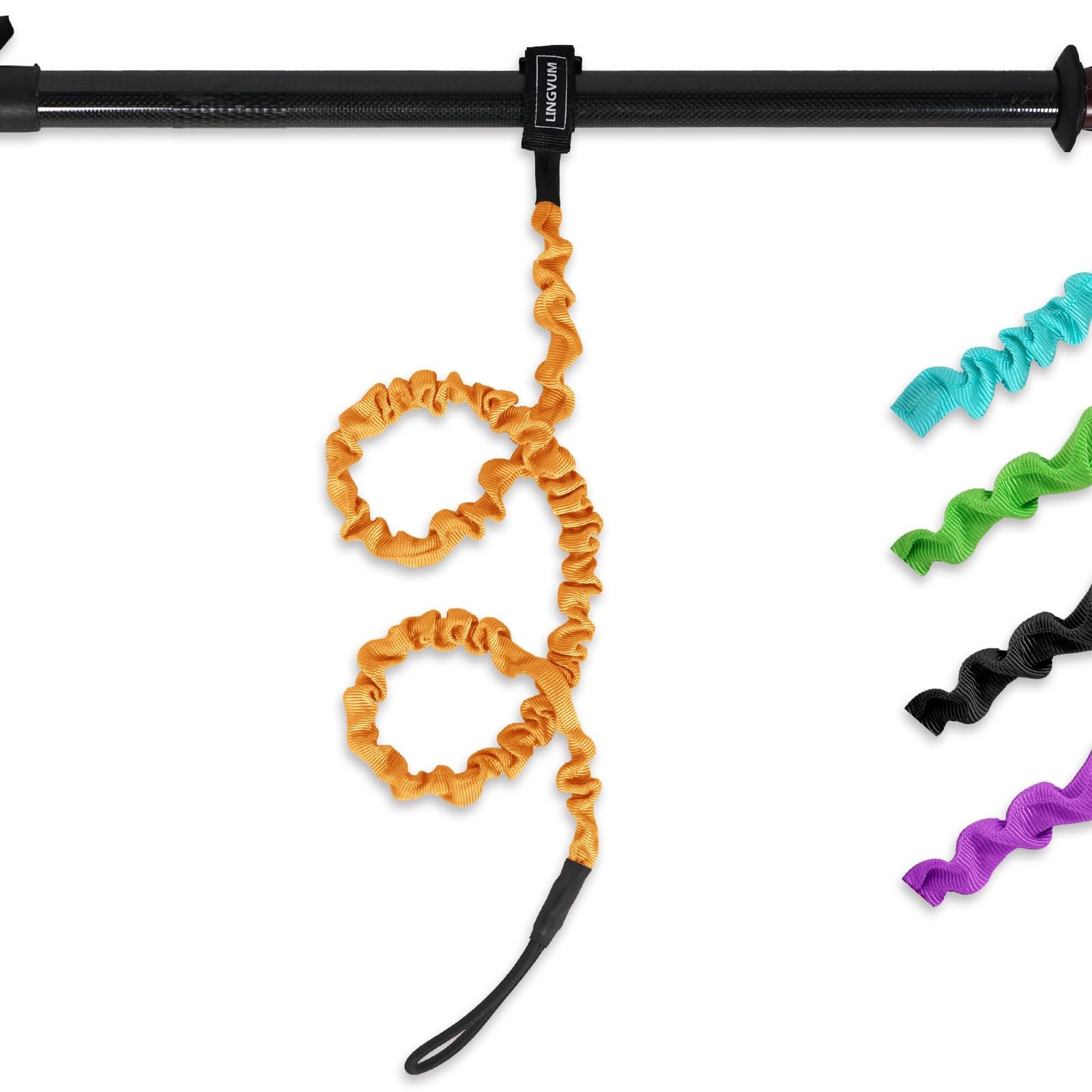 Lingvum Kayak Paddle Leash Stretchable Paddle Strap Coiled Lanyard Rope For Kayaking Canoing Boating, Fishing Poles Rods, Kayak