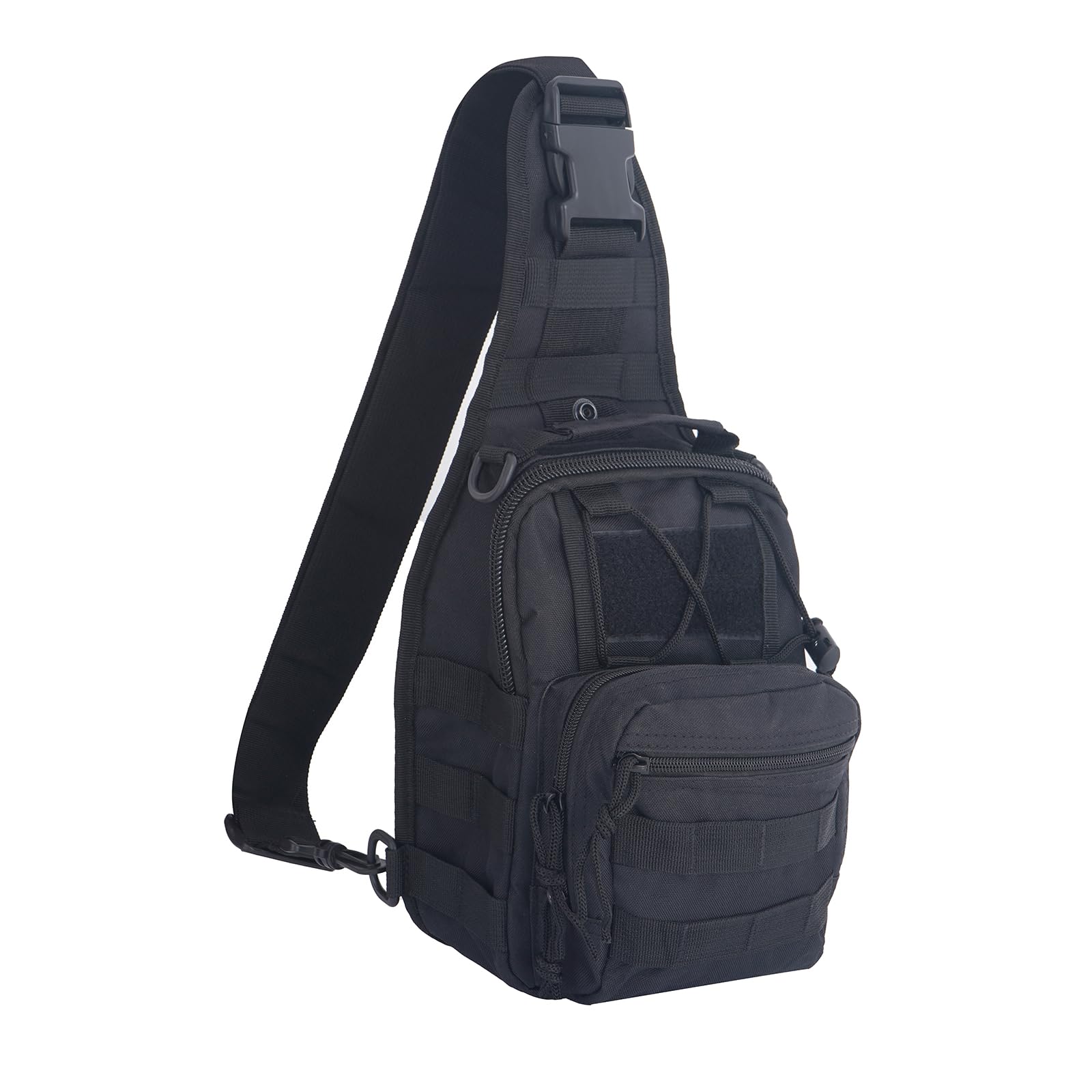 FAMI Outdoor Tactical Bag Backpack, Military Sport Bag Pack Sling Shoulder Backpack Tactical Satchel for Every Day Carry (Black)
