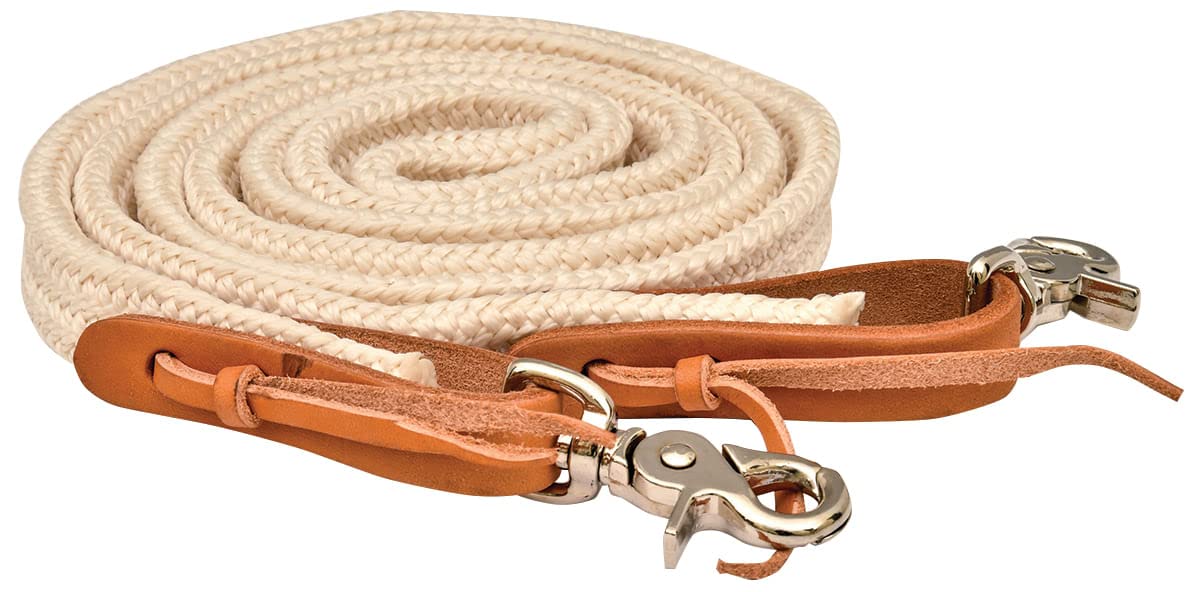 Mustang Waxed Flat Braided Poly Roping Rein