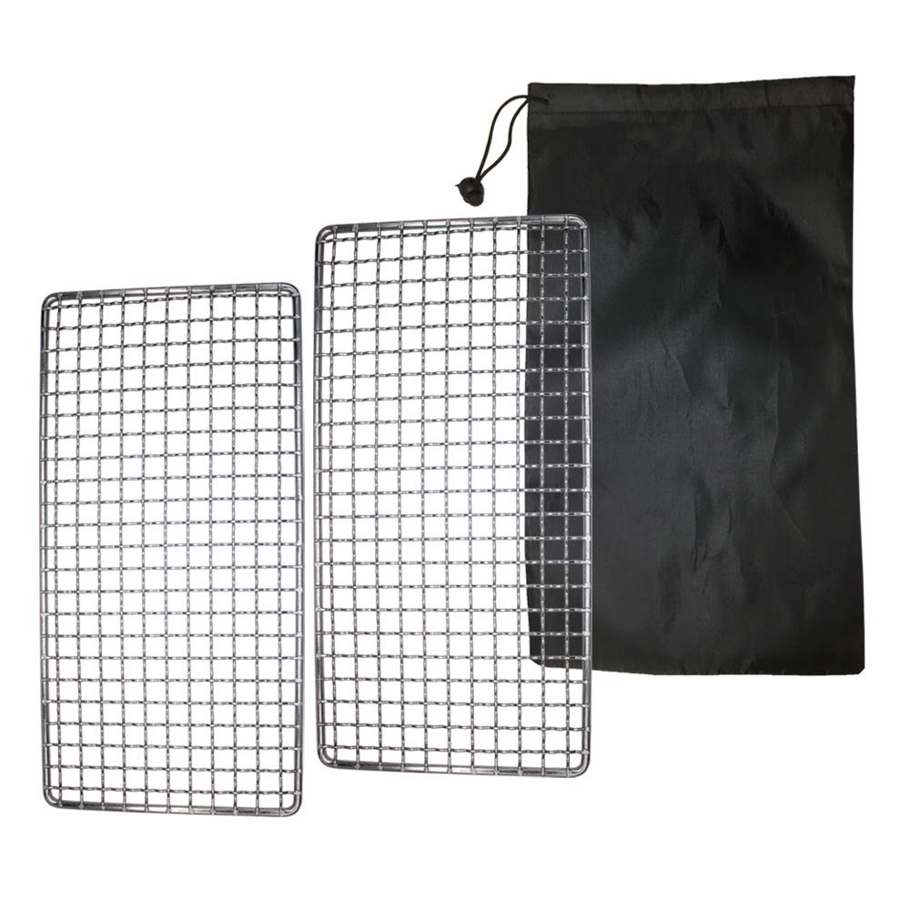 Zipseven Camping Bushcraft Backpacker Grill Welded Stainless Steel Campfire Cooking Grate High Strength Outdoor Mesh Gear For Ca