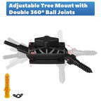 Oripik Adjustable Trail Camera Tree Mount: Game & Hunting Camera Outdoor Mounting Bracket Holder With Double 360 Swivel Tilt Bal