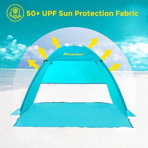 Alvantor Beach Tent Sun Shade Beach Umbrella Outdoor Sun Shelter Cabana Automatic Instant Pop-Up Upf 50+ Portable Camping Canopy