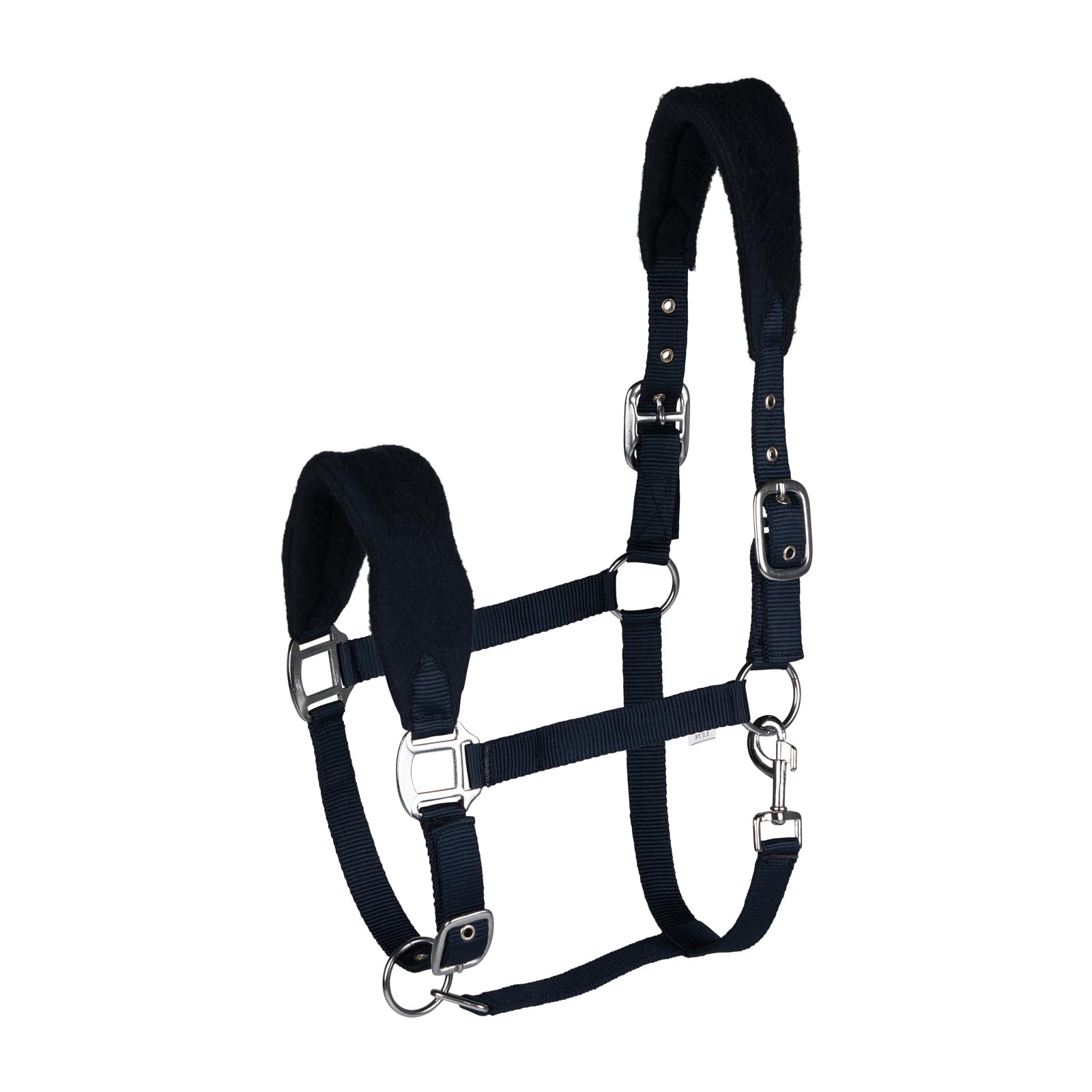 HORZE Kiel Adjustable Horse Halter with Fleece Padding - Dark Navy - Pony