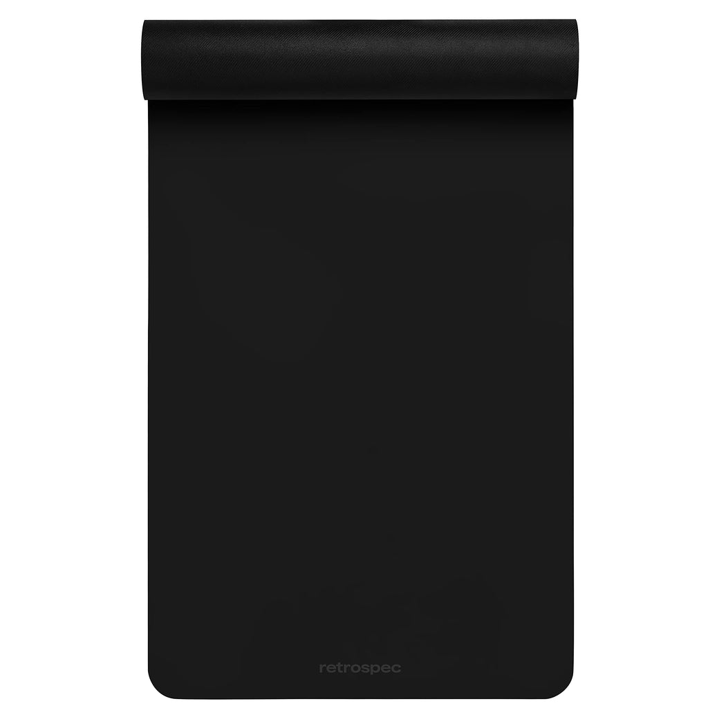 Retrospec Laguna Yoga Mat For Women & Men - Thick, Non Slip Exercise Mat For Home Workout, Black