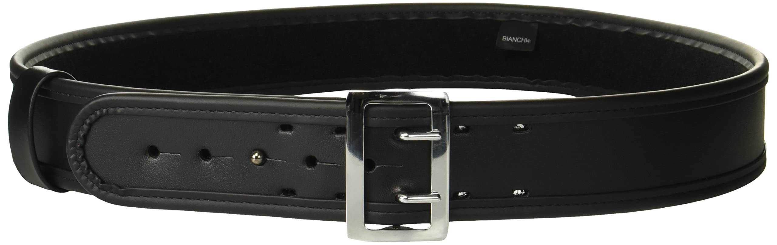 Bianchi 7960 Sam Browne Duty Belt, Fits 2.25 Inches (58 MM) Belt Loops, 34, Brass Buckle, Basketweave Black