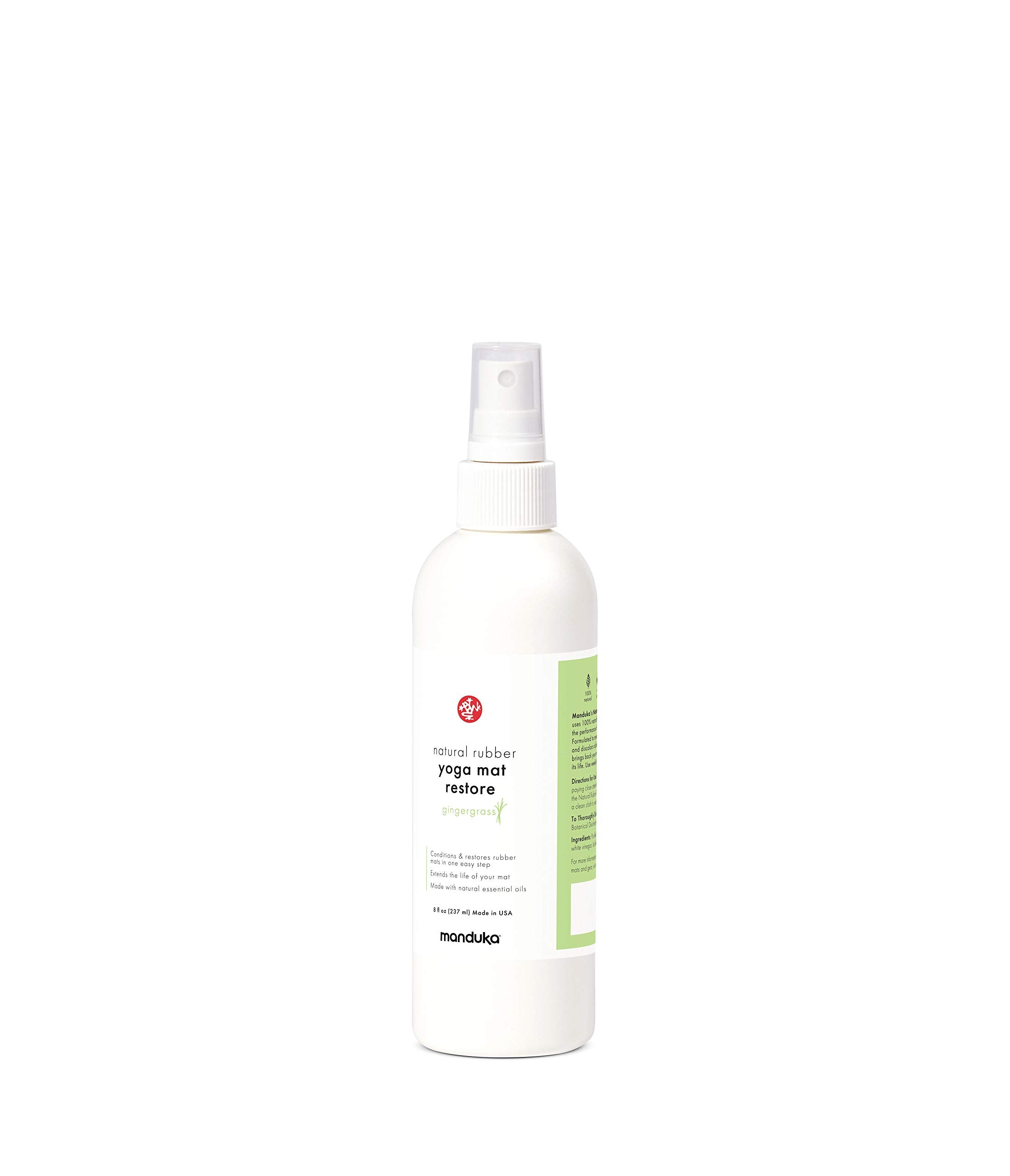 Manduka Yoga Mat Wash and Refresh, 100% Natural Essential Oils, Life Extension, Non-irritating, Pet Friendly, Gingergrass, 8oz