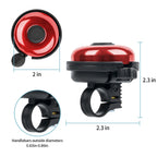 Xthuge Classic Bike Bell, Aluminum Bicycle Bell, Loud Crisp Clear Sound Bicycle Bike Bell For Adults Kids(Red-Right Hand Use2 Pa