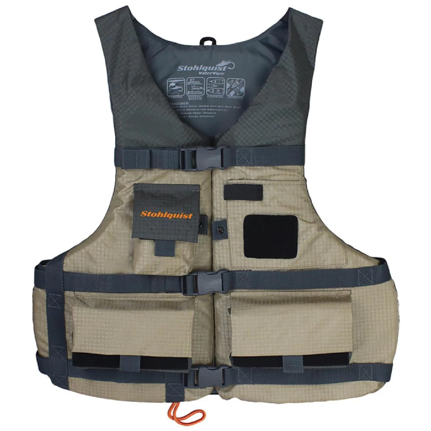 Stohlquist Spinner Youth Fishing Lifejacket (Pfd)-Khaki-Y L/A Xs
