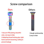 Thinvik Bicycle Headset Top Cap With Bolts,1 1/8 Inch Bicycle Rainbow Color Al Alloy & Bolt Mountain Bike Stem Top Cap Cover Hea