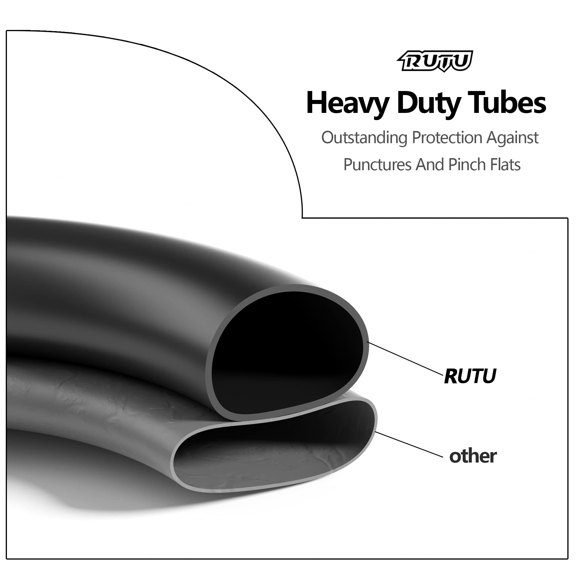 Rutu Inner Tube Set - Heavy-Duty 10X2 10X2.125 Inner Tube Replacement For 2-Wheel Self-Balancing Electric Scooter Kid'S Bike, Tr