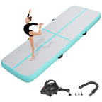 Kikilive Inflatable Air Gymnastics Tumbling Mat 10Ft, Air Tumble Track Mat 4 Inches Thickness With Electric Air Pump For Home Us