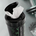 Wipex Natural Wipes For Fitness In Lemongrass & Eucalyptus, Gyms, Yoga, Peloton Cycles, Treadmills And Home, 75 Wipes Per Canist