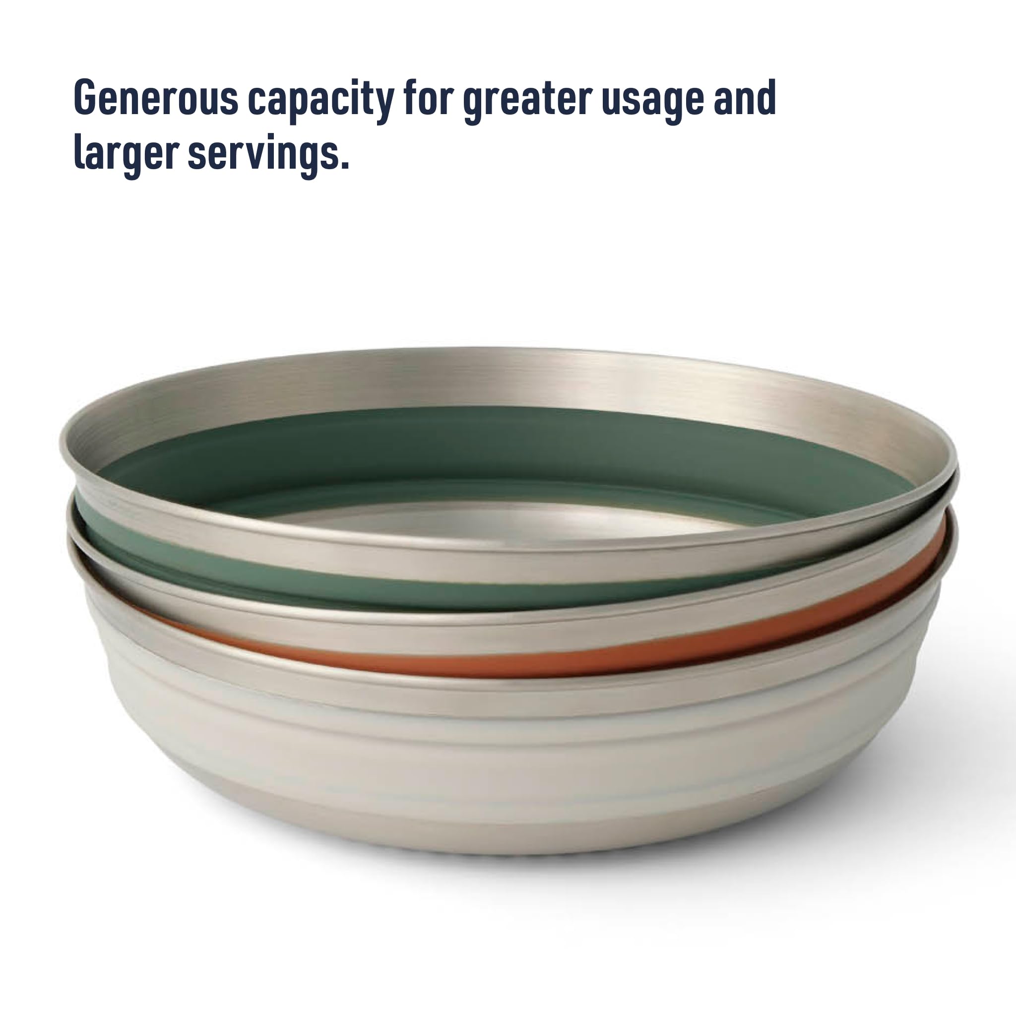 Sea To Summit Detour Stainless Steel Collapsible Bowl, Medium (22 Fl Oz), Moonstruck Grey