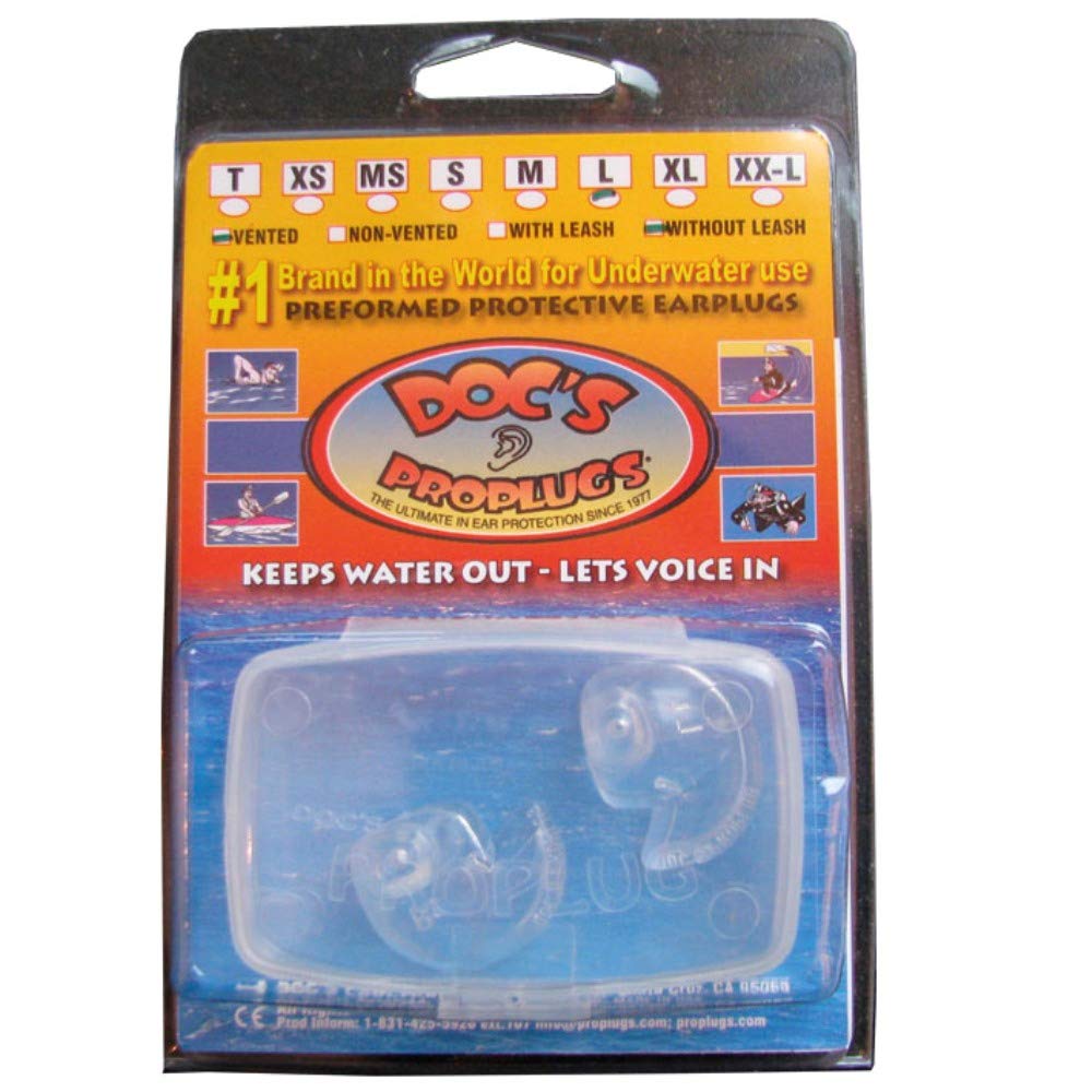 Doc'S Proplugs (Pair) Clear, Vented - X-Small