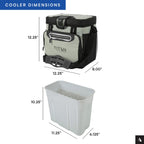 Titan by Arctic Zone 16 Can Zipperless Soft Cooler with HardBody Liner, Seagrass