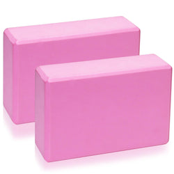 2 Pcs Yoga Blocks Set Of 2, High Density Eva Foam Yoga Bricks, Lightweight NonSlip Sport Exercise Pilates Blocks For Improving