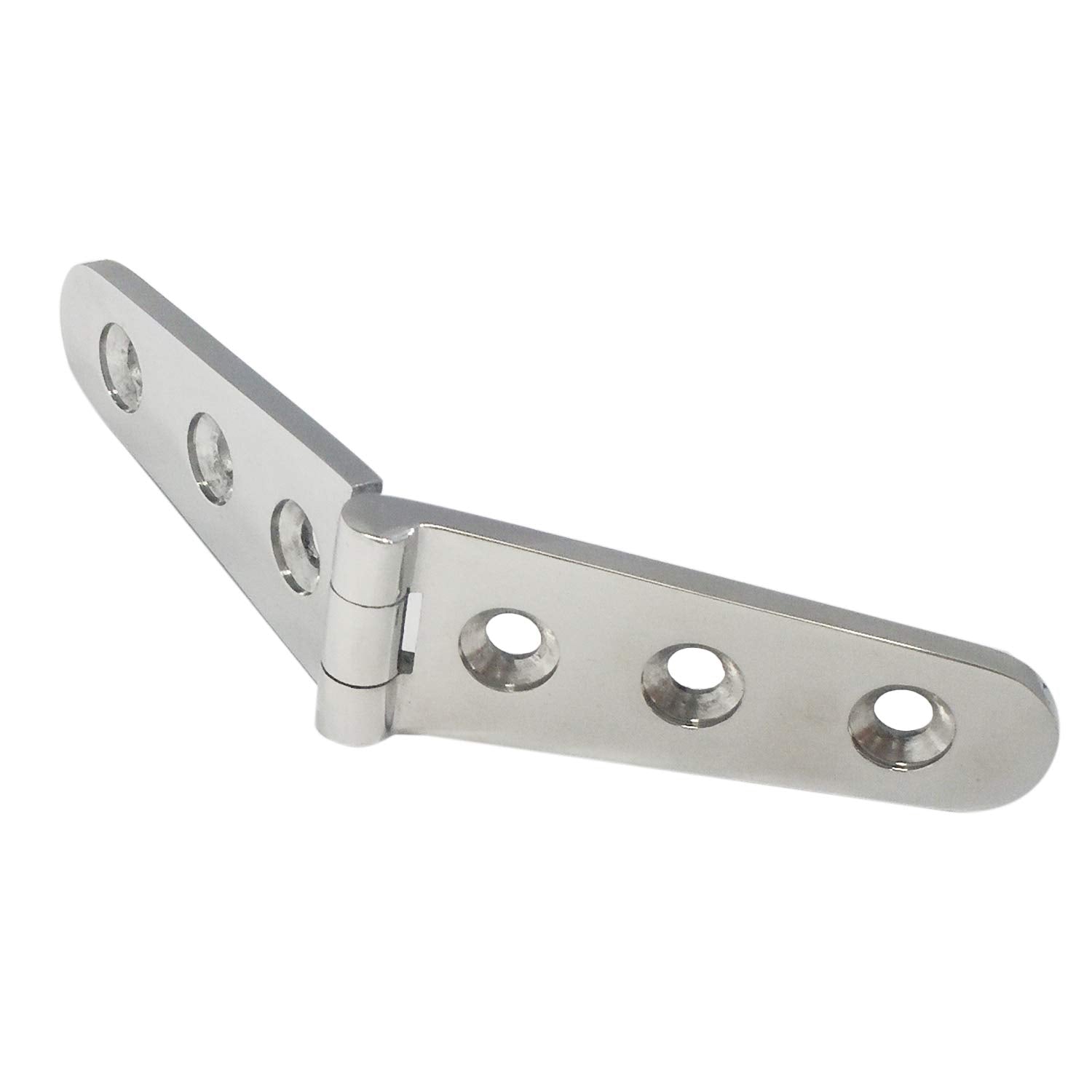 Nrc&Xrc Pair Of 316 Stainless Steel Marine Grade 6'' X 1'' Cast Strap Hinge For Boat