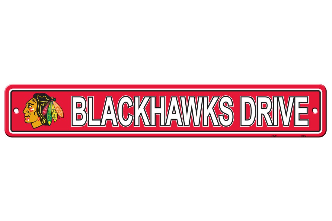 Fremont Die NHL Chicago Blackhawks Street Sign, One Size, Multicolor