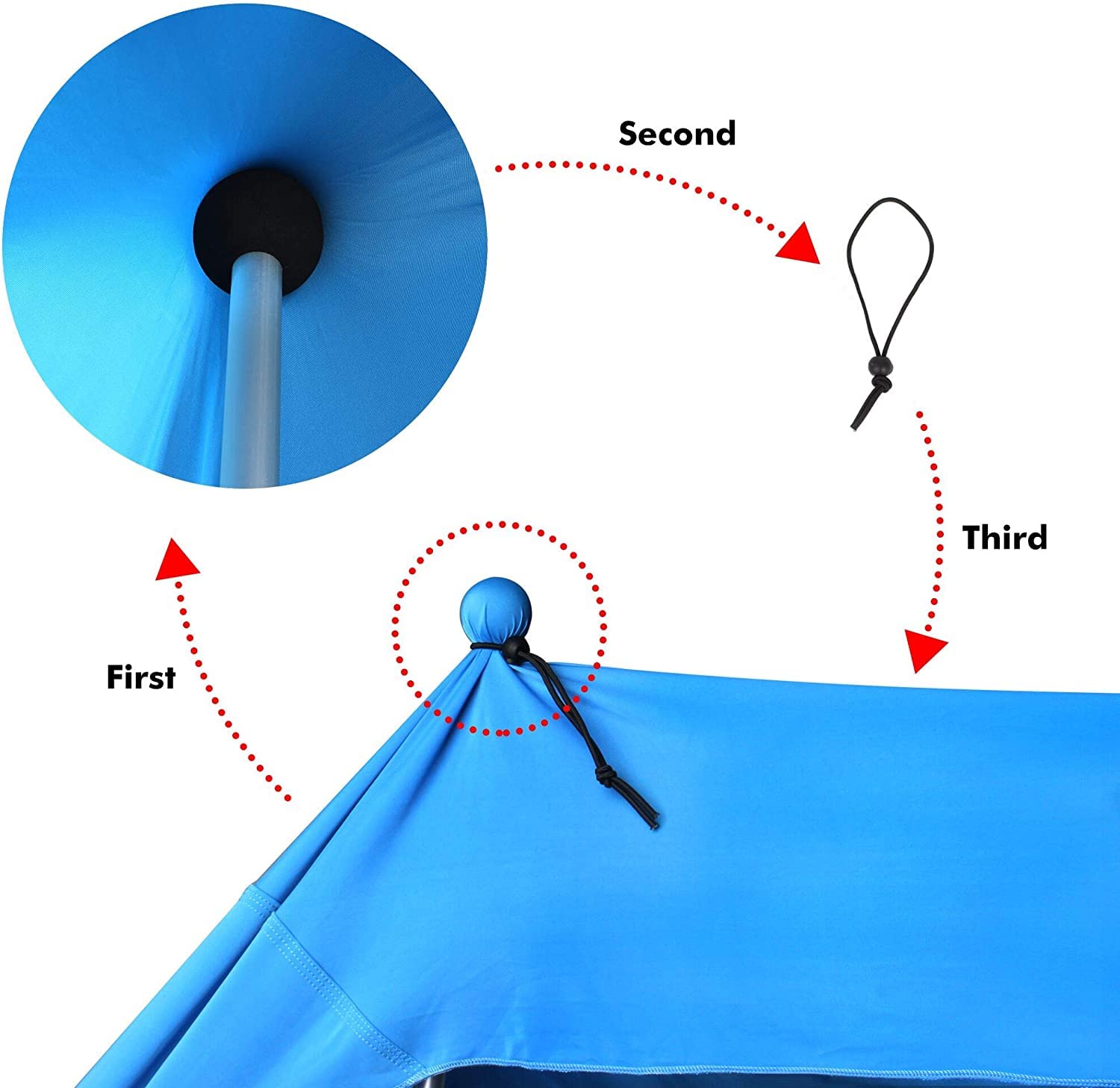 Yuewo Beach Canopy Tent Sun Shade With Upf 50+ Uv Protection, Beach Tent Sun Shelter With Sandbags, Poles And Ground Pegs And An