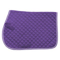Equitare Square Quilted Cotton Comfort English Saddle Pad - Purple