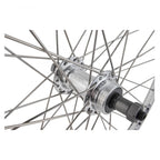 Wheel Rear 26 X 1.5, Wei-Zac19, Silver, Qr Alloy Fw 5-7Sp Silver Hub, 14G Ss Spokes, 36H