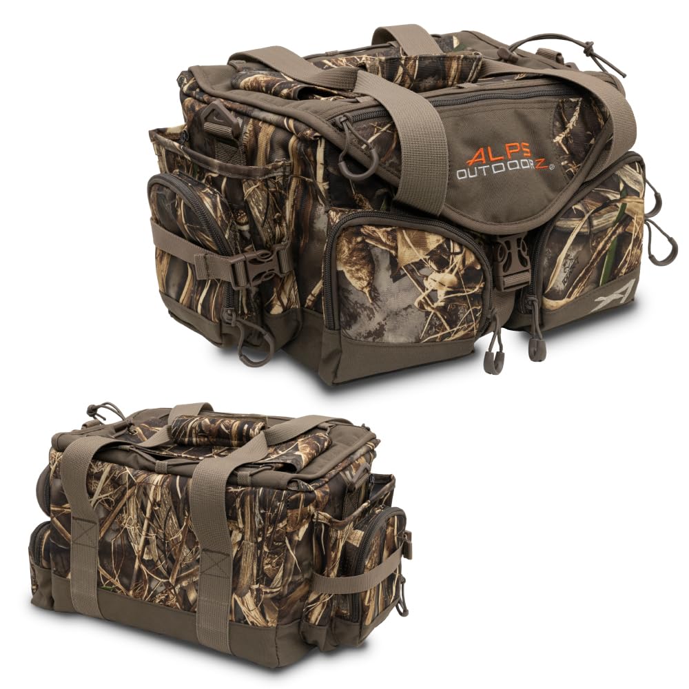 Alps Outdoorz Deluxe Floating Blind Bag - Standard Size, Realtree Max-7 - Waterproof Hunting Duffel Bag, With Removable Dividers