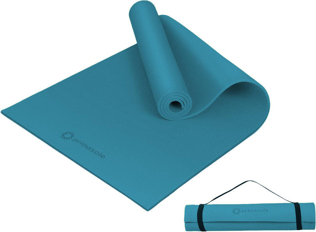Primasole Yoga Mat With Carry Strap For Yoga Pilates Fitness And Floor Workout At Home And Gym 1/4 Thick (Jango Green Color) Pss