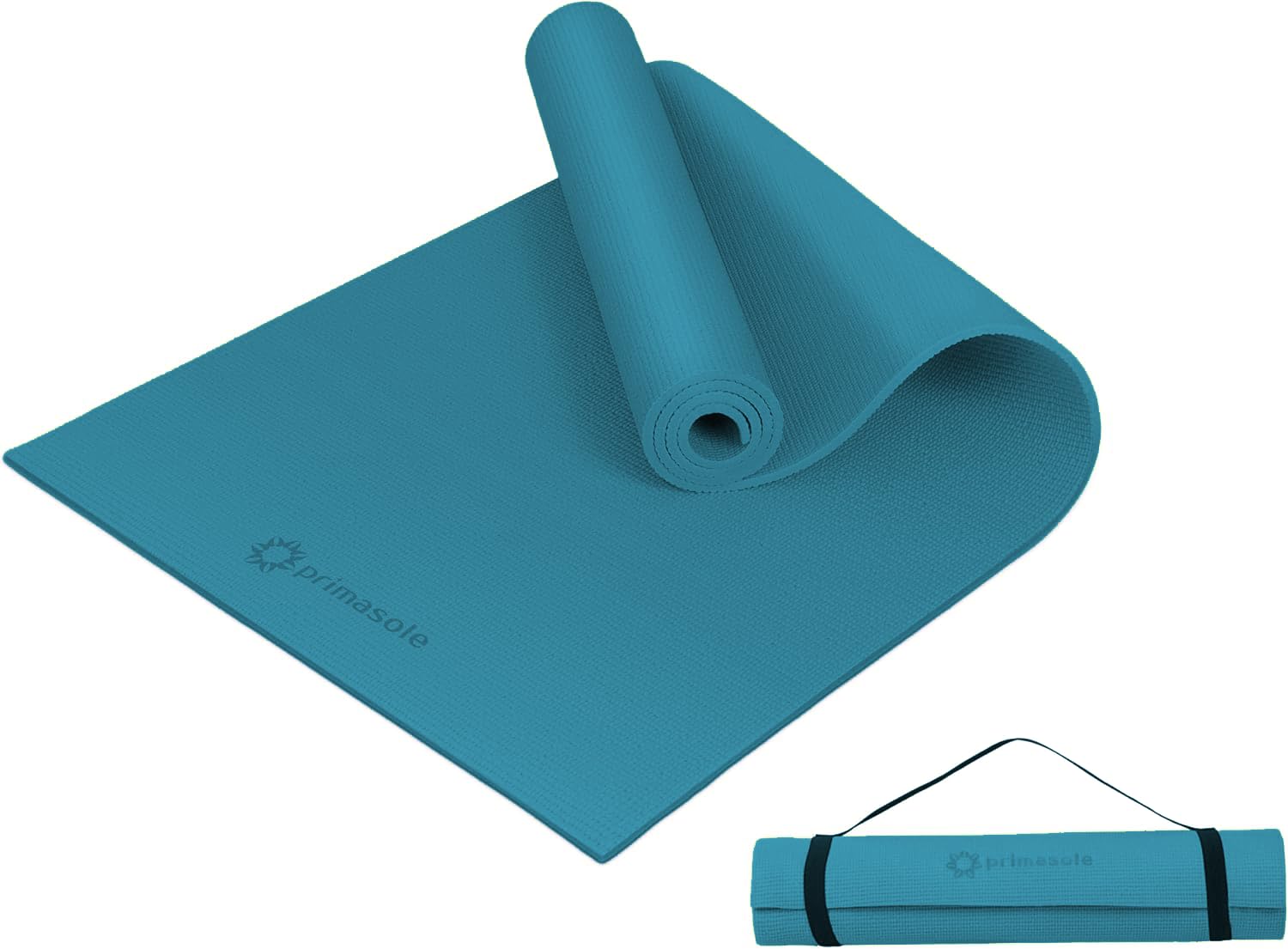 Primasole Yoga Mat With Carry Strap For Yoga Pilates Fitness And Floor Workout At Home And Gym 1/4 Thick (Jango Green Color) Pss