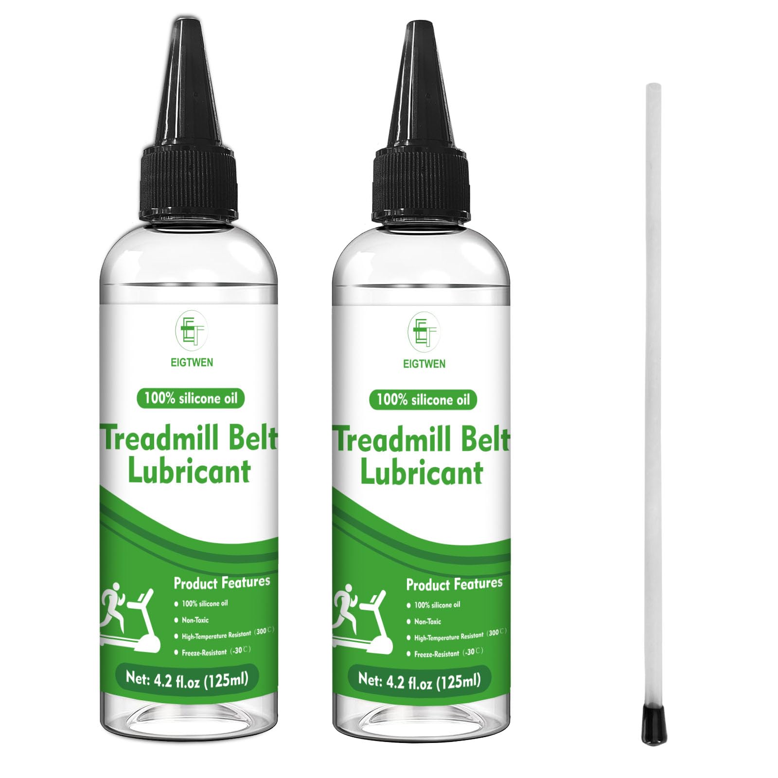 EIGTWEN 2 x 125ml Treadmill Lubricant for Belt, 100% Silicone Treadmill Oil, High Temperature Resistant Stable Treadmill Belt Lu