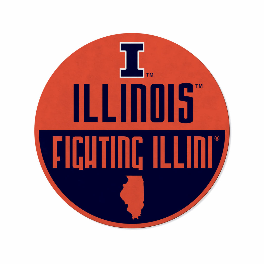 Rico Industries Ncaa Illinois Fighting Illini Classic Shape Cut Pennant - Home And Living Room D  Cor - Soft Felt Ez To Hang